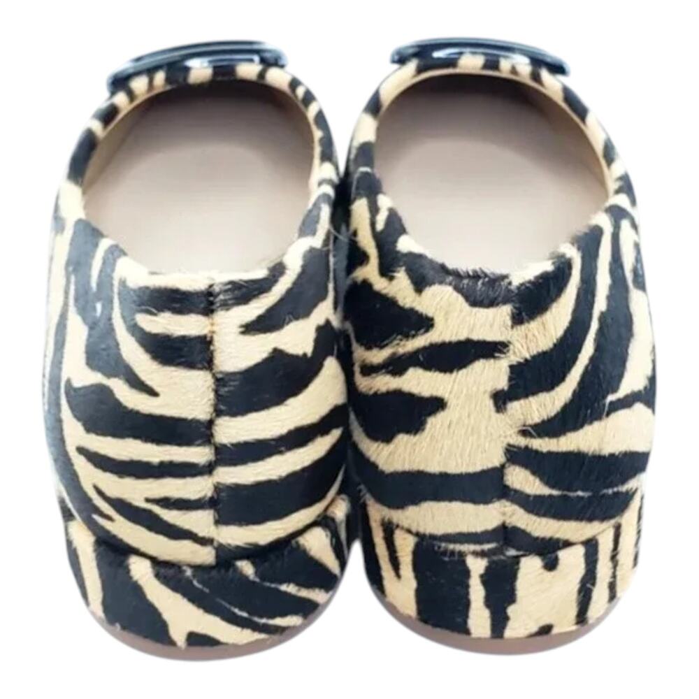Giani Bernini Women's Borraa Snip Toe Dress Flats Black White Zebra Size 7 - Picture 3 of 5